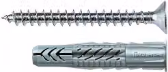 Fischer Set di tasselli universali UX in nylon grigio con viti, confezione da 8 pezzi – 1