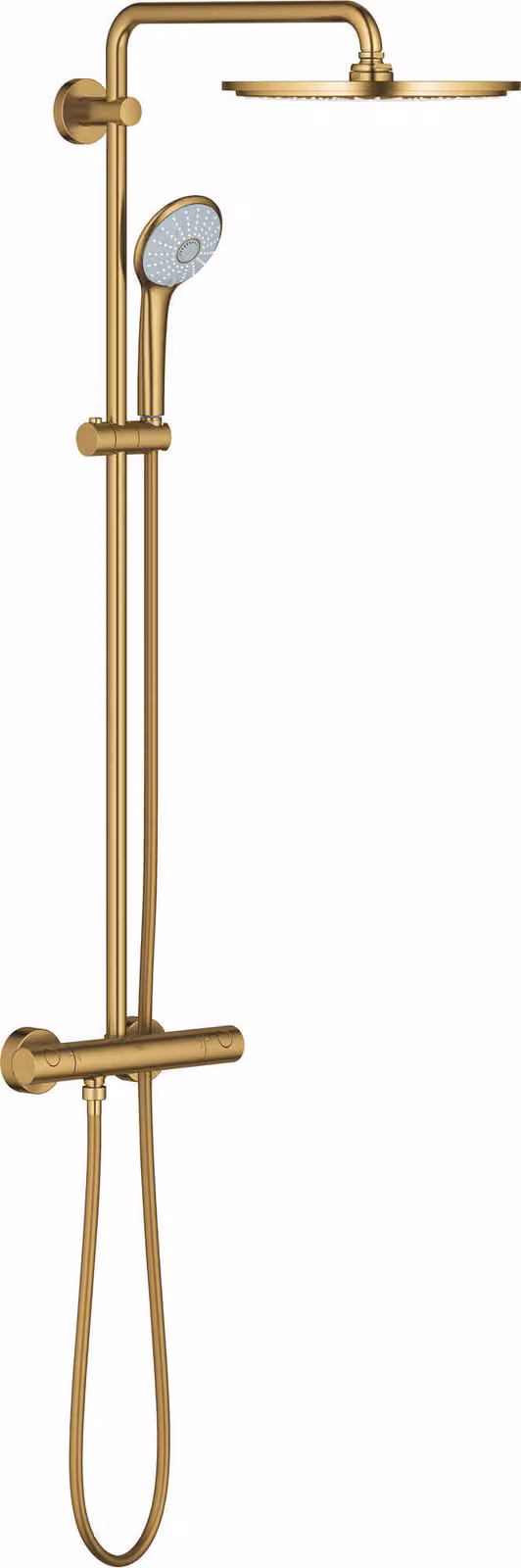 Sistema doccia con miscelatore termostatico GROHE Euphoria System oro spazzolato 26075GN0