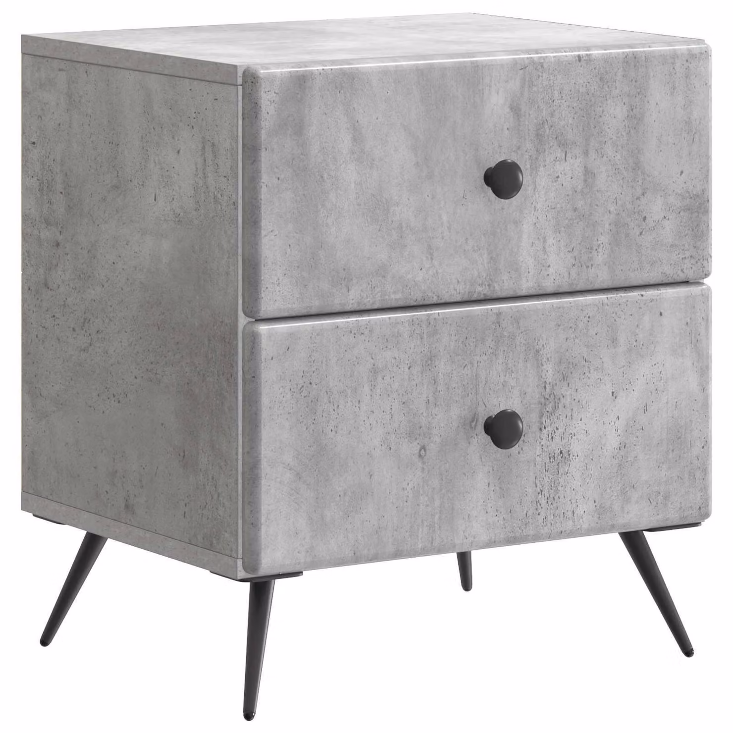 Armadio da Notte Grigio Cemento 43 x 34,5 x 47,5 cm