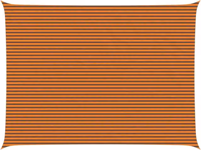 Vela Parasole Rettangolare in Poliestere Arancione e Marrone 8 x 6 m