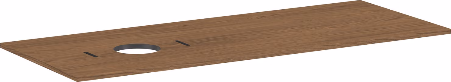 hansgrohe Xilesa E Console avec découpe à gauche pour lavabo à poser, sans trou pour robinetterie, 1375x550x16mm, 54278550, 54278550