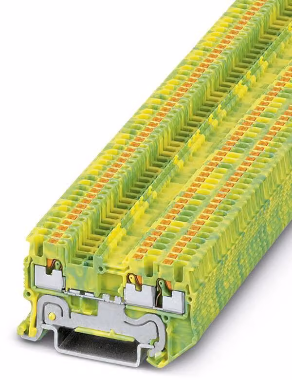 Morsettiera per filo protettivo - Morsettiera di messa a terra 1-p 3,5 mm PT 1,5/S-TWIN-PE