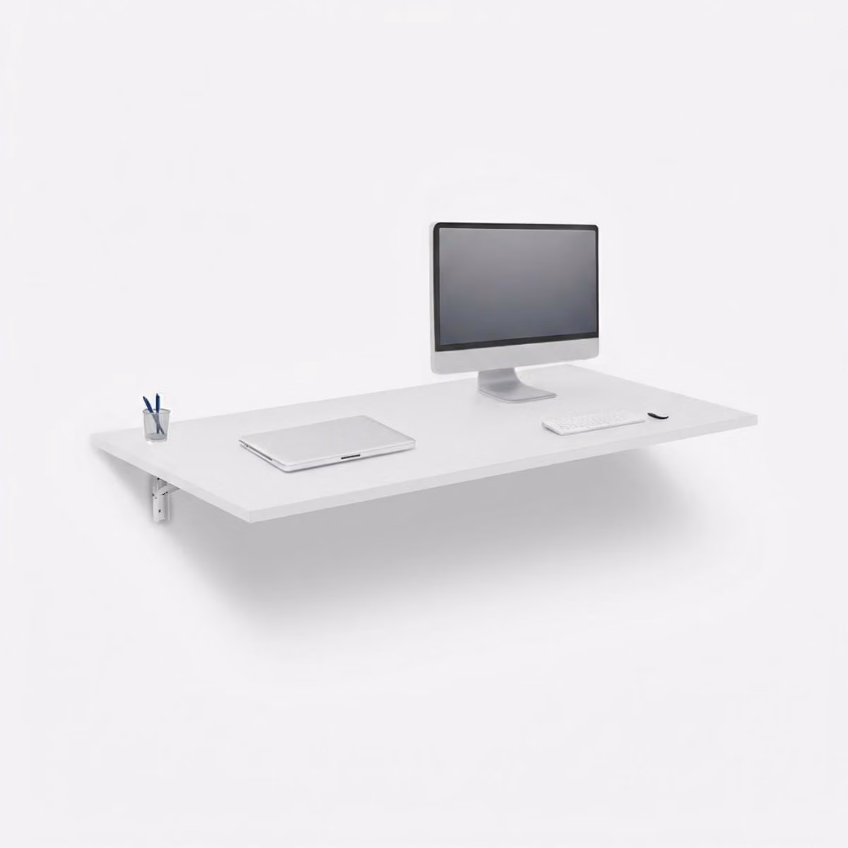 Scrivania pieghevole a parete 140x80cm Jeremy XL - Bianco