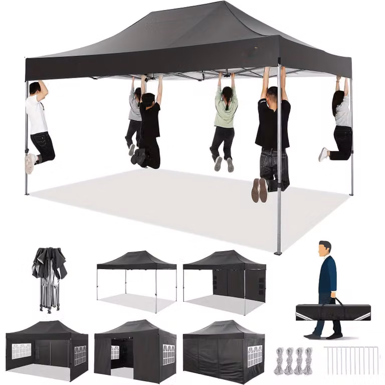 Tenda per feste - Gazebo - Tenda per eventi - Tenda da giardino - Tenda pieghevole - 3x4,5 metri - Impermeabile - Struttura rinforzata