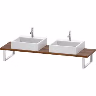 Duravit console DuraStyle 80-200x48cm, 2 A., spessore 3cm, noce nat