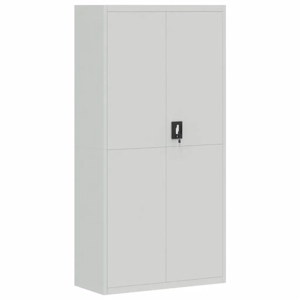 vidaXL Armadio Classificatore in Metallo Grigio con Ripiani Regolabili e Serratura L: 90 cm, P: 40 cm, H: 180 cm – 2