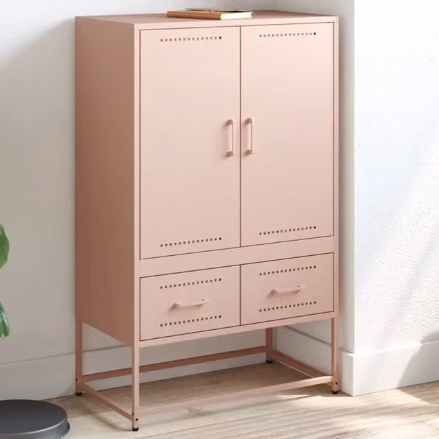 Credenza-Buffet-Armadio da cucina Rosa 68x39x111,5 cm Acciaio 495195