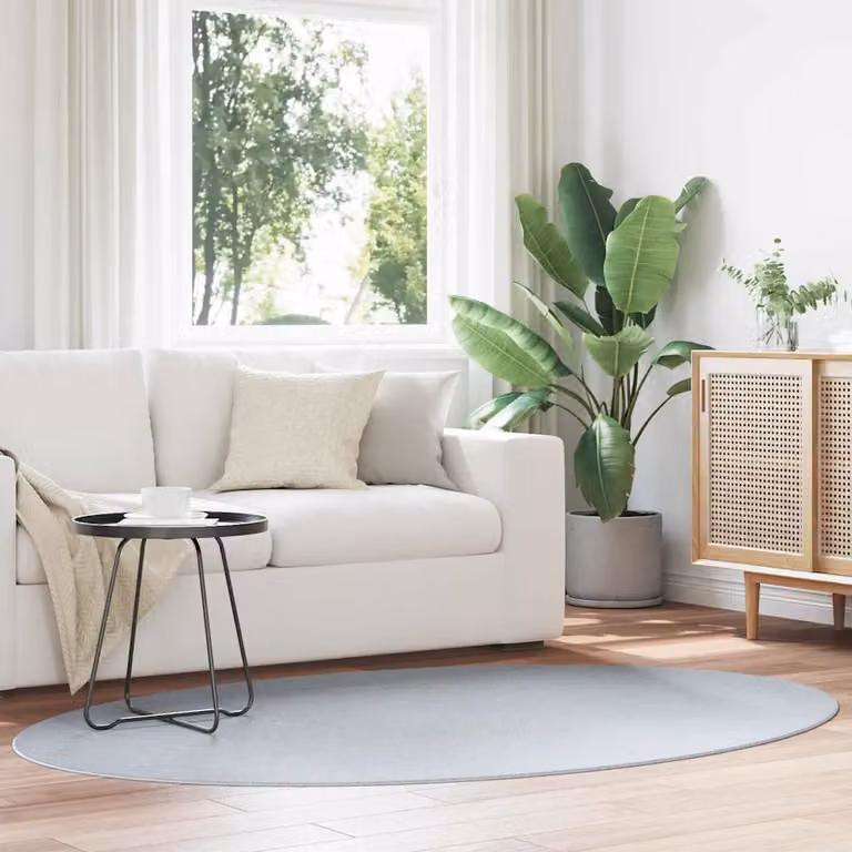 Tappeto moderno vidaXL HUARTE Grigio, Lavabile e Antiscivolo, L: 140 cm x P: 200 cm, 100% Poliestere