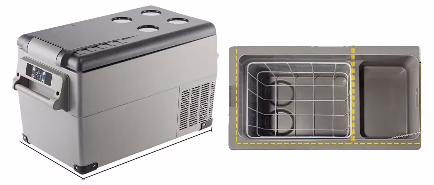 Frigorifero portatile, compressore integrato, raffreddamento efficiente, 35 litri