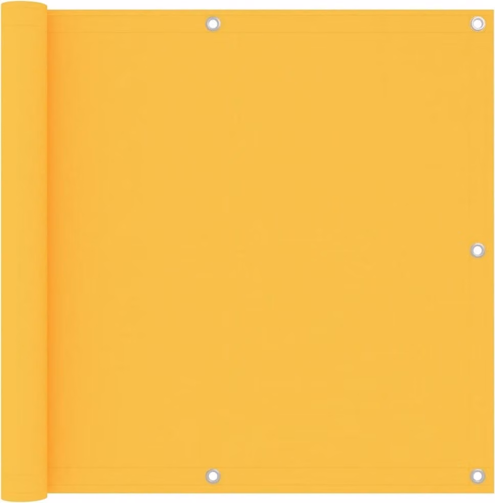 The Living Store Schermo privacy per balcone giallo 90x400 cm Tessuto Oxford