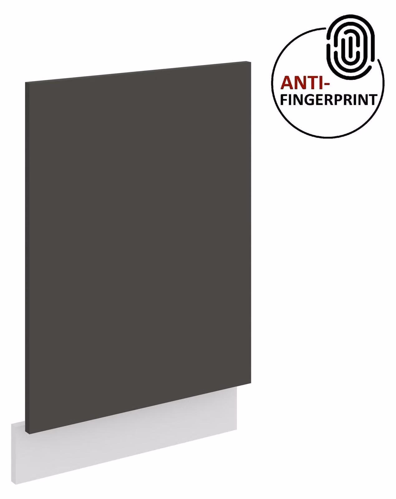 Pannello frontale per lavastoviglie da incasso da 45 cm ARIA Graphite ultra opaco + Bianco opaco, frontali di alta qualità con rivestimento anti-impronta, cucina a incasso