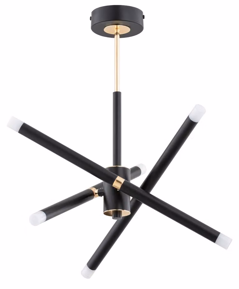 Lampada a sospensione OVILI nero-oro 9xG9x10W in metallo, dimensioni: 48x40x40 cm, IP20, Alfa