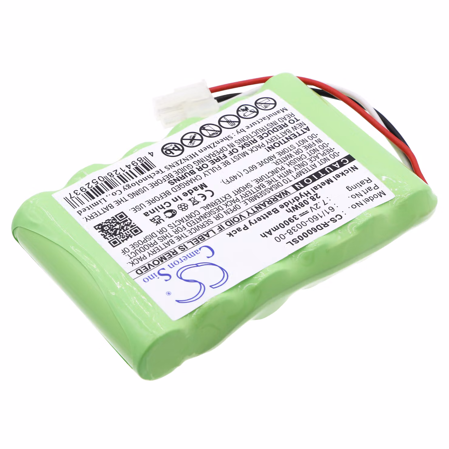 TECHTEK Batteria compatibile con [Riser Bond] 6000, 6000DSL, 6000TDR multi function cable test analyser, RD6000 sostituisce 61/160-0038-00