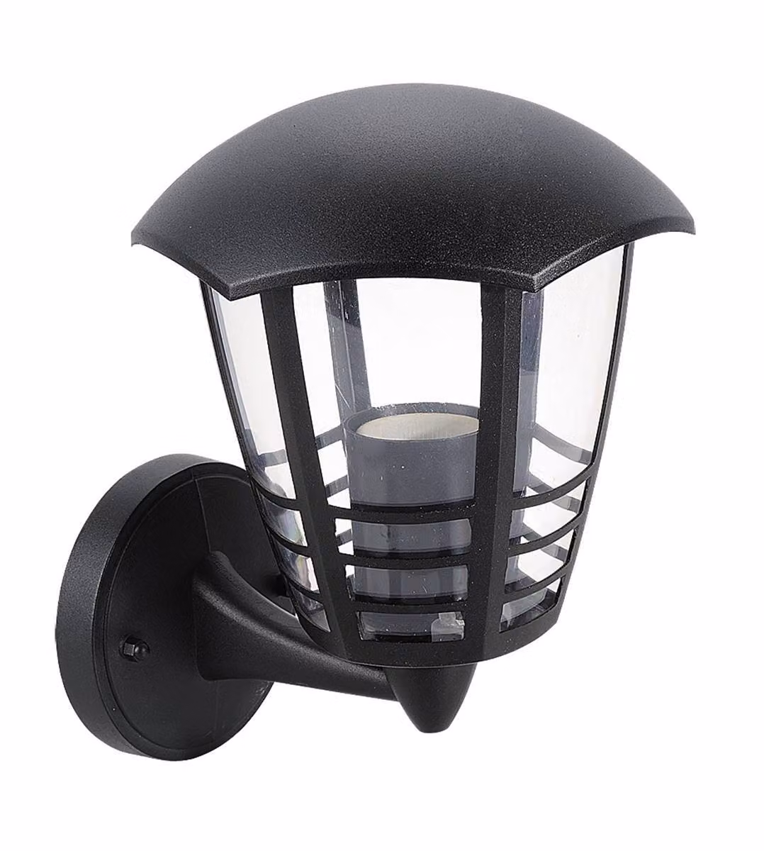 Luce da esterno Applique Marsiglia in metallo plastica nera L:19,3cm L:17cm H:23cm IP44