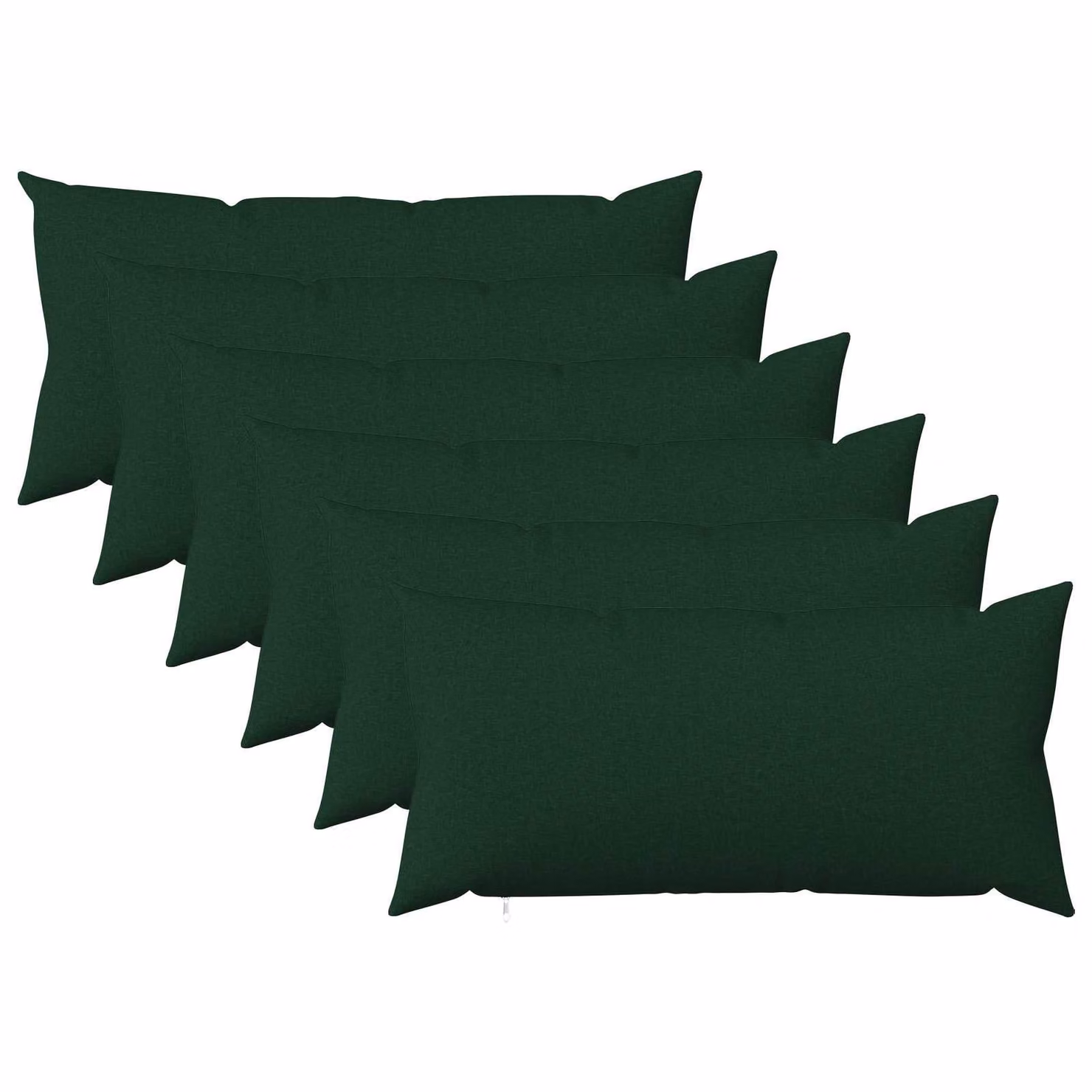 Set di 6 federe vidaXL HEERLEN in tessuto verde, L 40 cm x P 80 cm