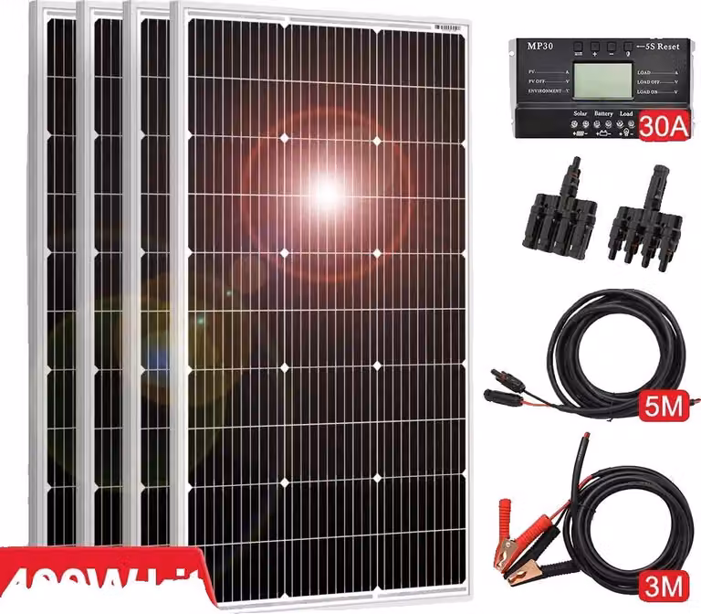 Pannello solare, monocristallino, design impermeabile, kit da 400W
