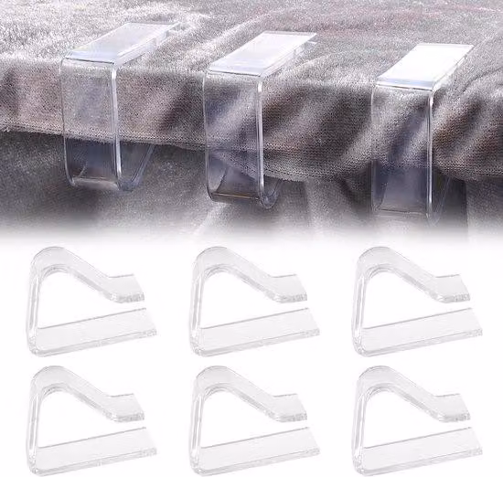 Portamatite da tavolo, 6 pezzi, bianco, per tavoli spessi, utilizzabile all'esterno.