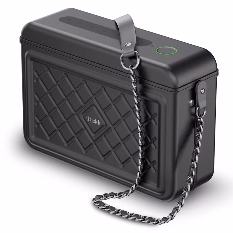 Cassaforte elettronica di sicurezza - Protezione tramite impronta digitale e password - Dimensioni: 5,8 x 7,8 x 17,6 cm