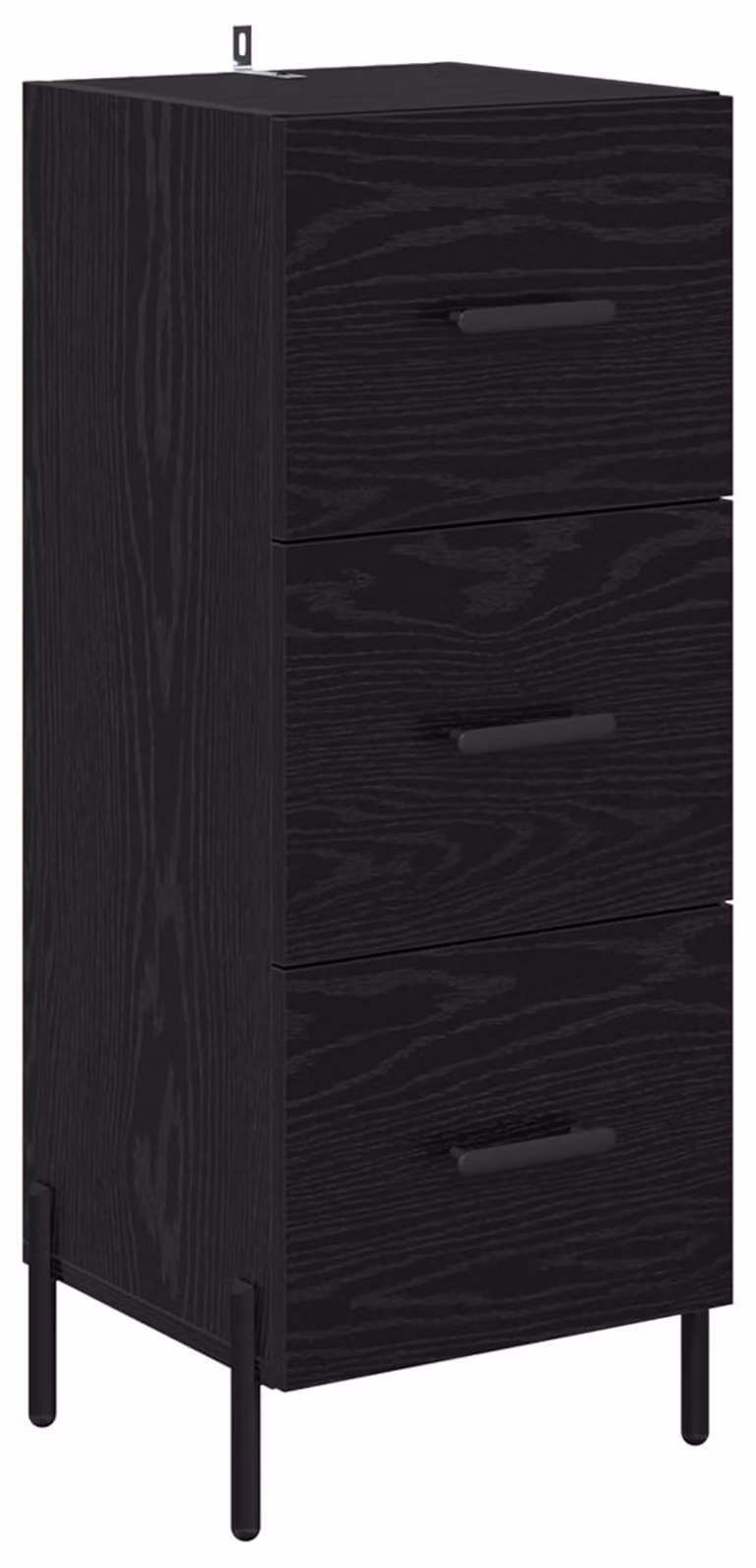Credenza Rovere nero 34 x 34,5 x 90 cm Legno multistrato