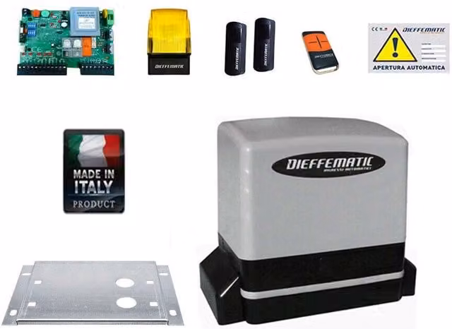 KIT SISTEMA AUTOMAZIONE CANCELLO CANCELLI AD ANTA ANTE SCORREVOLE 900KG KV9