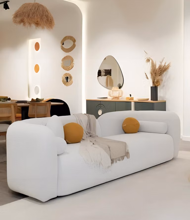 Dreisitzer Sofa Couch Wohnlandschaft Modern Funktional Stilvoll