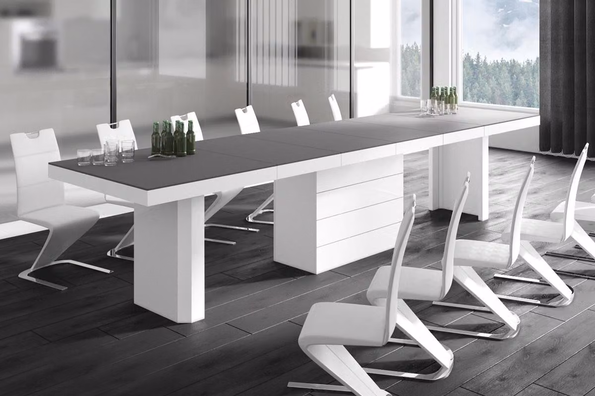 Tavolo da pranzo di design HE-777 XXL allungabile da 140 a 332 cm