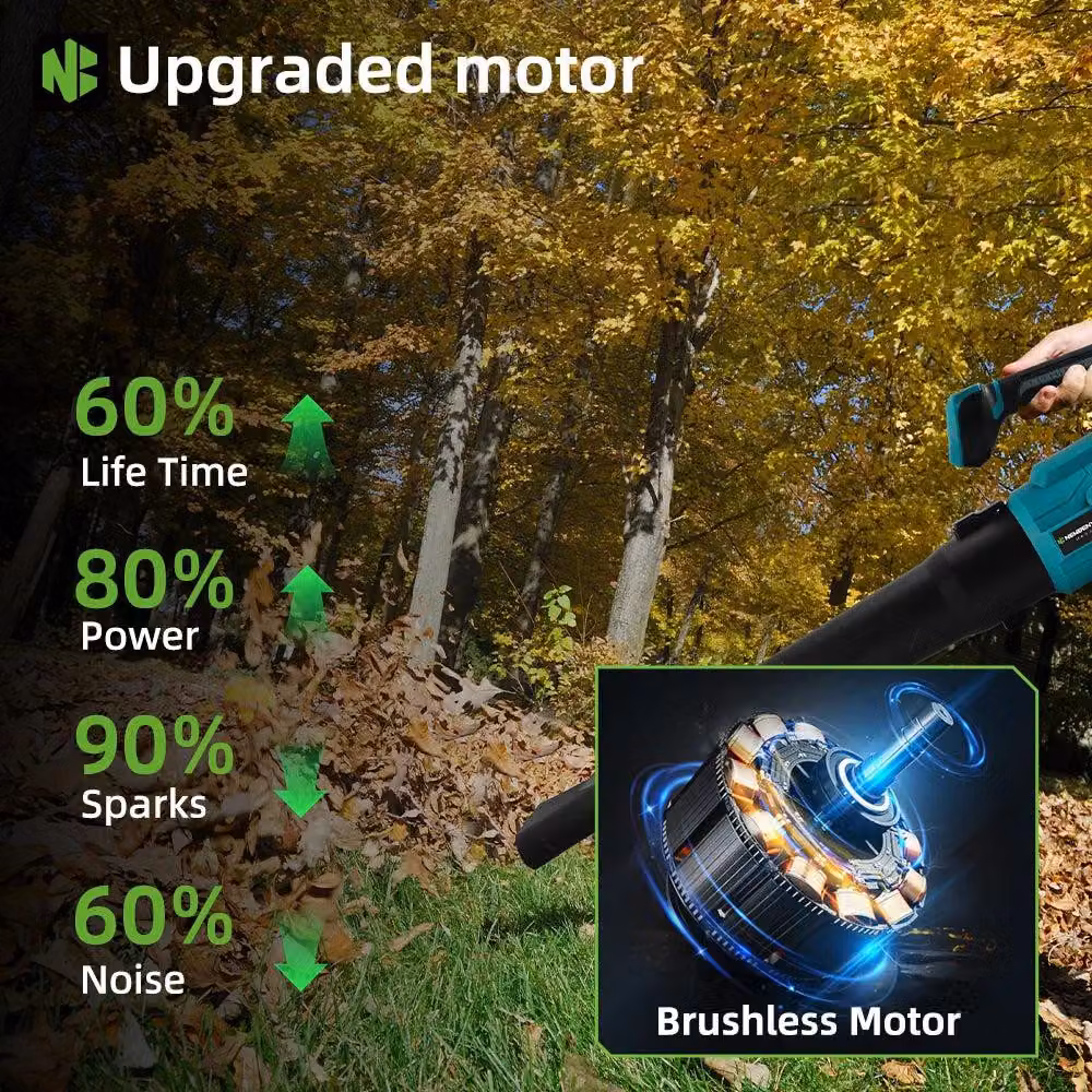 Spazzola per la pulizia delle lame - Aspiratore per lame - Elettrico - Brushless - 30000 giri al minuto - Soffiatore ad aria - Attrezzi da giardino