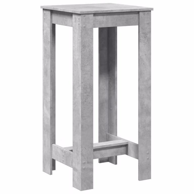 Tavolo da Bar Grigio Cemento 51x50x103,5cm in Legno Multistrato