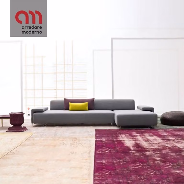Divano Lowland Moroso angolare con chaise longue