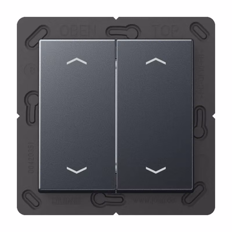 Jung ENOA595MPANM Trasmettitore da parete wireless EnOcean con simboli, antracite opaco