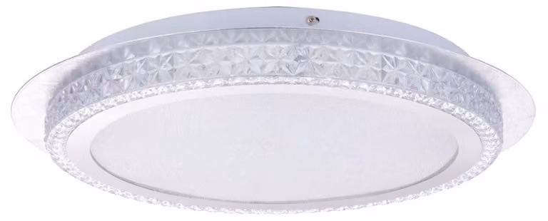 Lampada da soffitto a LED, con cristalli, telecomando, dimmerabile, diametro 45 cm