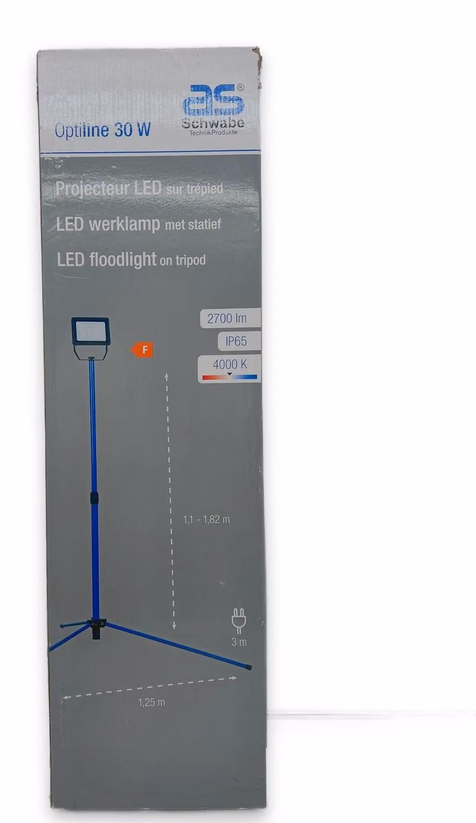 as-Schwabe chip Faretto LED su treppiede 30W Luce LED 2700 lumen IP65