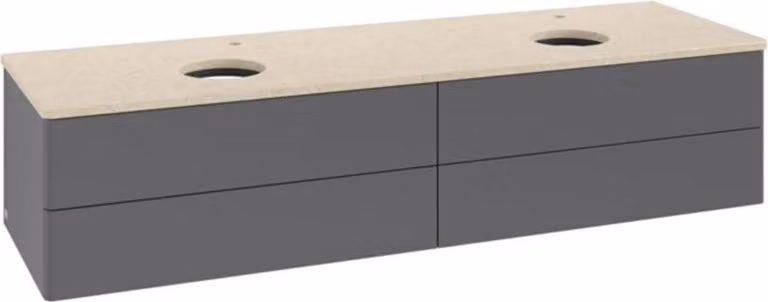 V&B Mobiletto senza struttura frontale, con illuminazione Antao 160x50cm, HL, WBP botti., Anthrac. m Lac