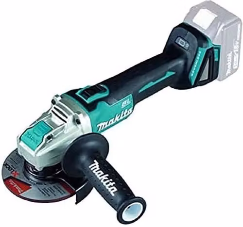 Makita DGA521ZX1 Smerigliatrice Angolare a Batteria 18V LXT Brushless con Sistema X-LOCK, Diametro 125 mm, 8500 rpm, Blu Nero Argento Petrolio