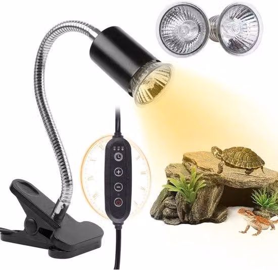 Lampada riscaldante UVB - E27 - 25 W + 50 W - per acquari - per rettili, serpenti e lucertole