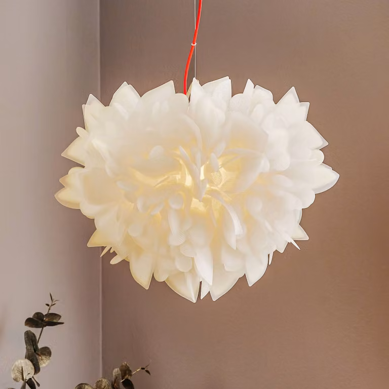 Slamp Lampada a sospensione Veli, dimmerabile, Bianco / Opale, Soggiorno / Sala da pranzo, Plastica, Design, Lampada a sospensione