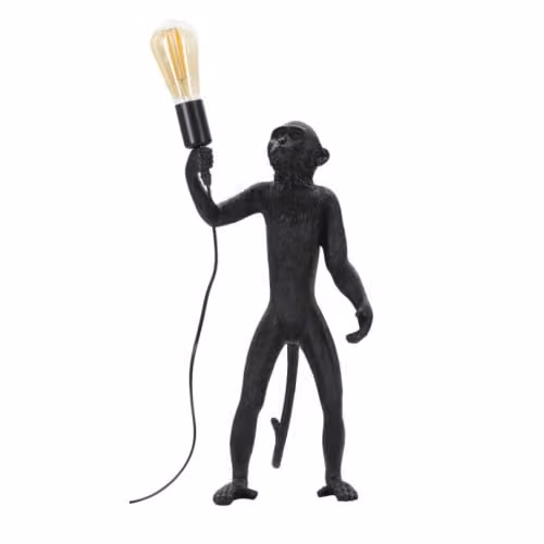Lampada da tavolo MONKEY nero CM Ø 26X34X55 by Mauro Ferretti