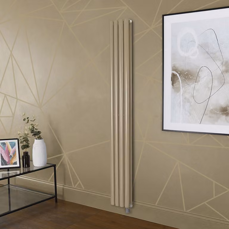 Radiatore Elettrico di Design Verticale Marrone (Elk Brown) - Pannello Singolo - 1600mm x 236mm - Senza Termostato - Revive