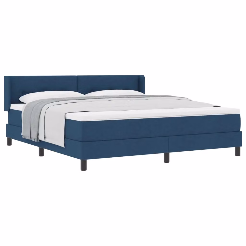 Letto a molle con testiera vidaXL in tessuto blu L: 180 cm, P: 200 cm, H: 203 cm – 2