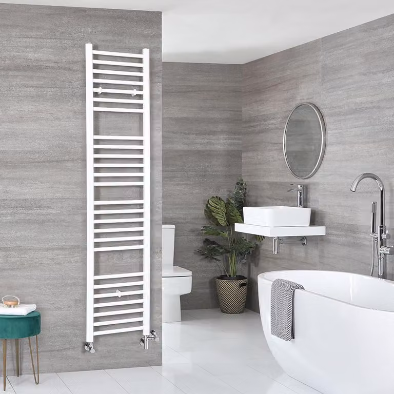 Scaldasalviette Misto Piatto Bianco 610W - Termoarredo Bagno - Design Moderno - Ive