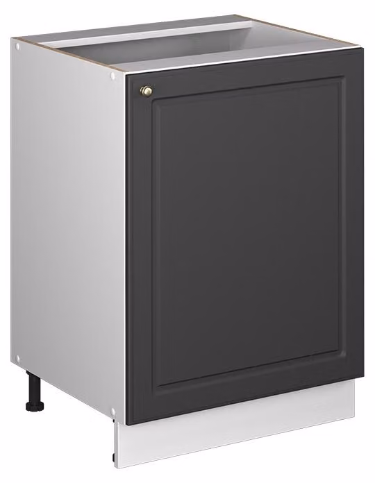 Mobiletto base cucina Vicco Fame-Line Oro-antracite rustico/Bianco 60 cm 1 anta senza piano di lavoro, Model 65111