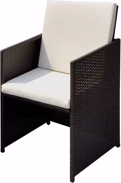 Sedie da giardino 3 pz | Sedie da Esterno Marrone 56 x 52 x 87 cm Poly Rattan