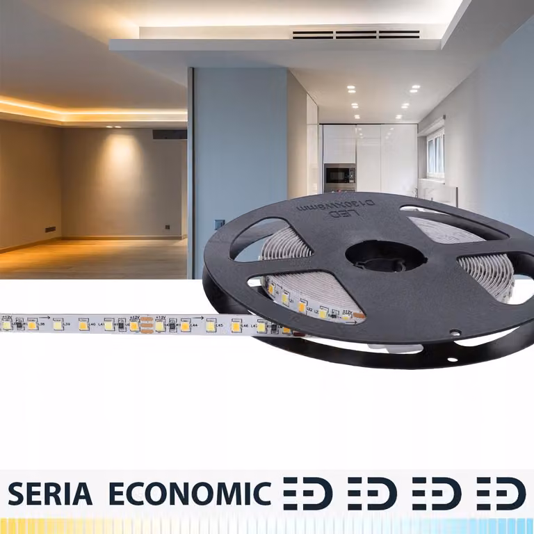 Striscia LED Prescot, controllo della temperatura di colore (CCT), luce bianca, 12V, 600 LED, 5 metri