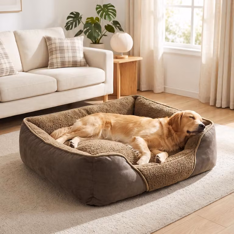 Cuccia per cani di grossa taglia, lavabile, dimensioni 89x63x23 cm, con cuscino spesso, adatta sia per interni che per esterni