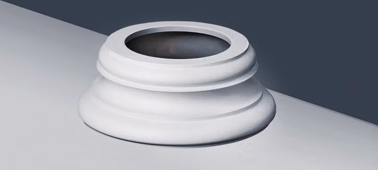 Orac Decor K1152 Luxxus Plinto a colonna in stucco Rotondo Materiale in schiuma dura di alta qualità Leggero e stabile | 12 Cm