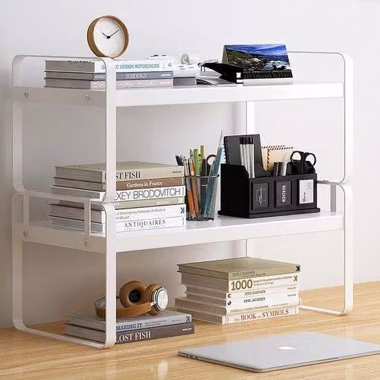 Scrivania in legno massello Ibenzoa® con accessori – scrivania multifunzionale e resistente, ideale per l'ufficio domestico e l'ufficio, dotata di ripiano removibile e scaffale aperto