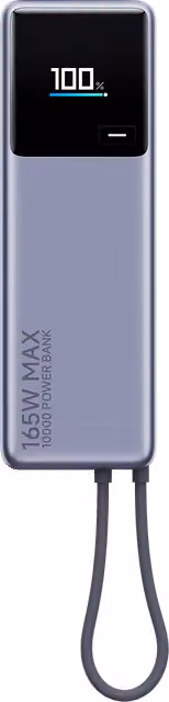 Xiaomi Power Bank 10000mAh con cavo integrato 165W Grigio Chiaro