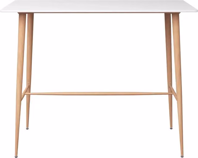 Tavolo da bar moderno rettangolare bianco in MDF laminato L: 120 cm, P: 60 cm, H: 105 cm