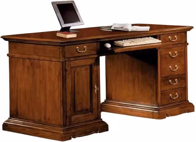 Scrivania porta PC Mobili 2G in legno marrone L: 160 cm, P: 80 cm, H: 87 cm – 4