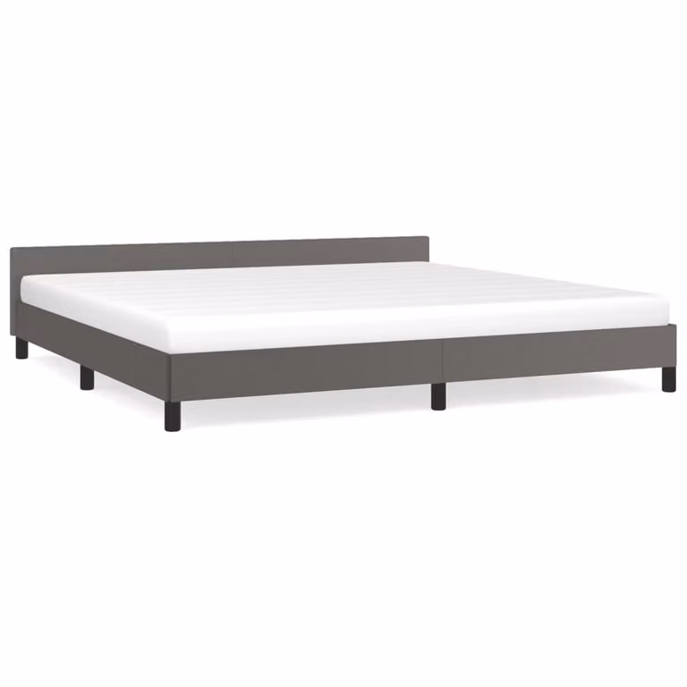 Giroletto con Testiera senza Materasso Grigio 200x200 cm